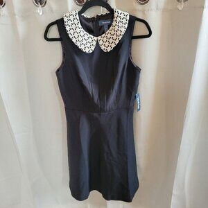 MOdcloth Womens Dress Size 4 Black Lace Daisey Peter Pan Color Retro Pinup 16513